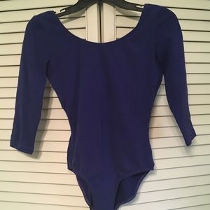 Natalie Dancewear 3/4 sleeve boatneck leotard